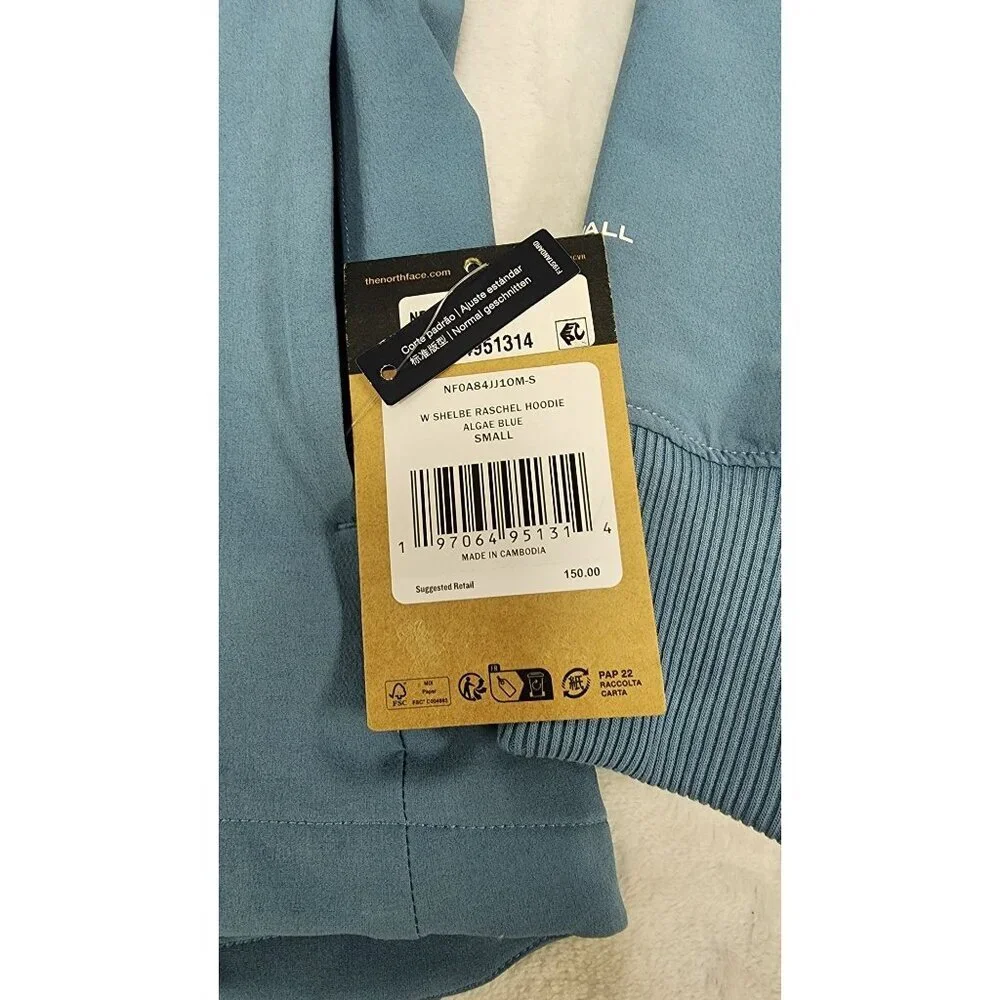 THE NORTH FACE Shelbe Raschel Hoodie Fleece Lined Zip Up Jacket Small - Picture 10 of 10